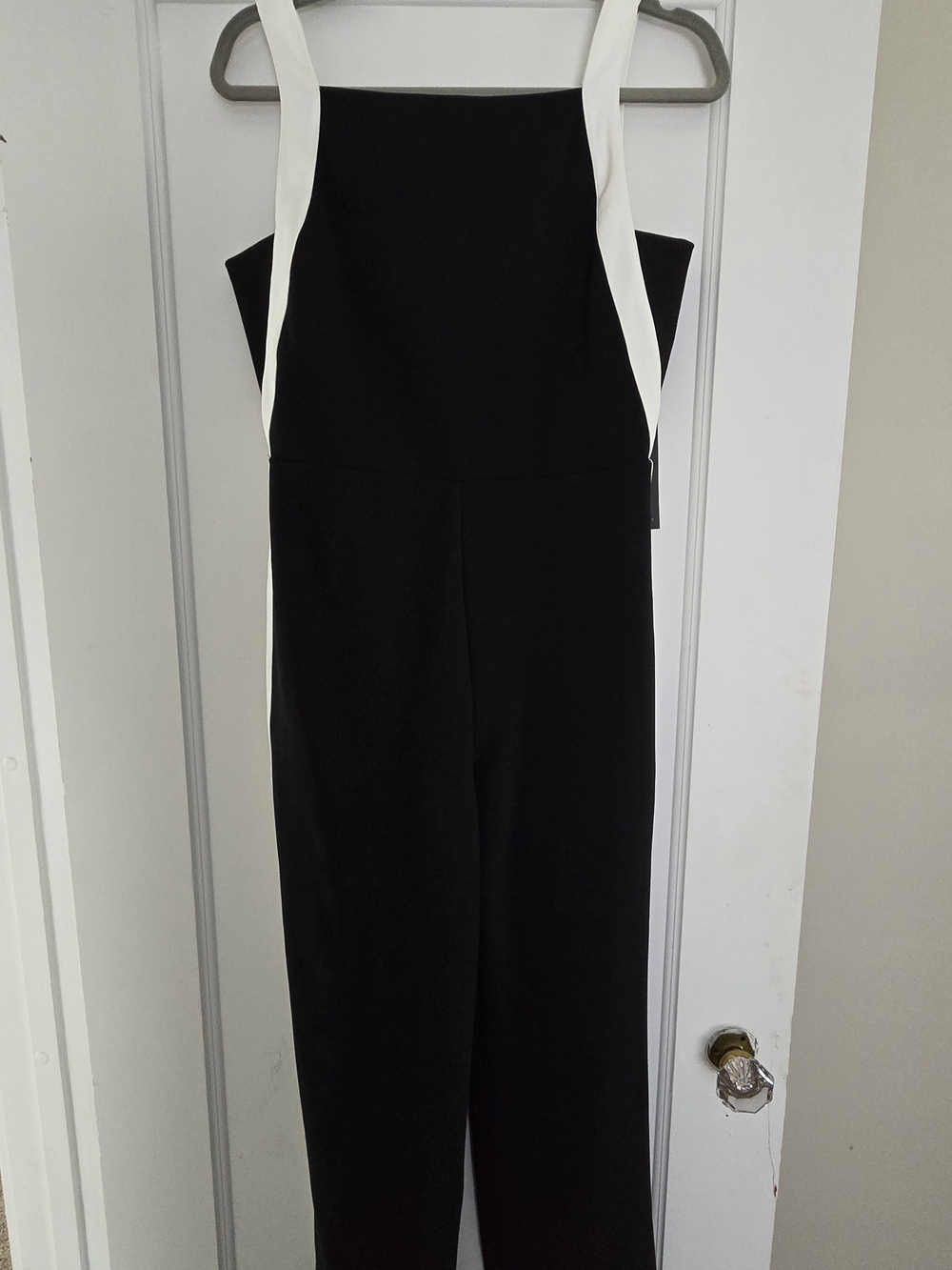 NWT White House Black Market Contrast Trim Wide Leg Jumpsuit